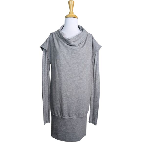 Diane Von Furstenberg Financier Sweatshirt Dress Gray Womens Small Long Sleeve C - Picture 1 of 14